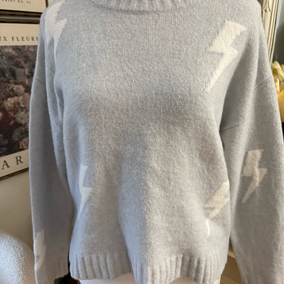 RAILS Perci Grey White Lightning Pull Over Sweater Size Small - Picture 4 of 9